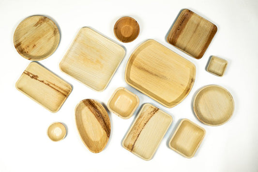 Areca Palm Leaf Plates, Platters and Trays