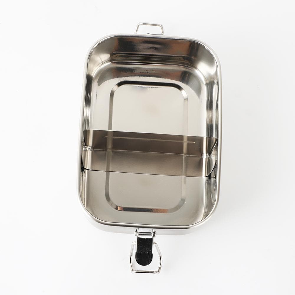 Bento lunch box made from stainless steel.
