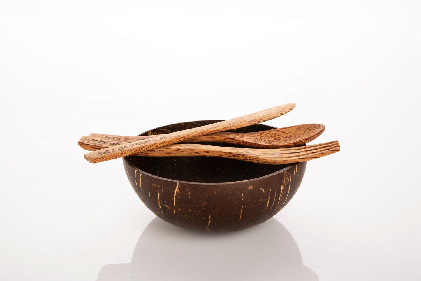 Reusable Coconut Cutlery is a perfect alternate to single use disposable cutlery. Easy to carry, light weight coconut cutlery
