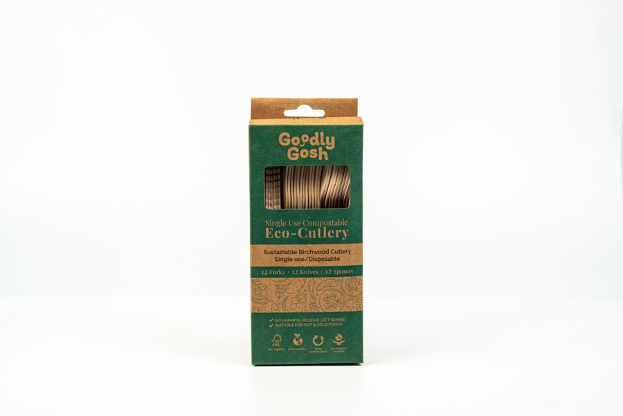 wooden cutlery made from sustainable Birchwood as an alternate to plastic disposable cutlery