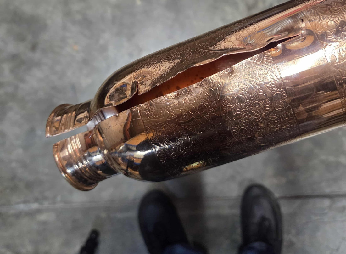 A Customer Said Our Copper Wasn't Pure. So We Cut One of Our Own Bottles Open.