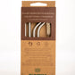 4-Pack Stainless Steel Straws with Natural Fibre Cleaning Brush