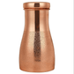 Copper carafe water bottle with embossed ornaments on a white background