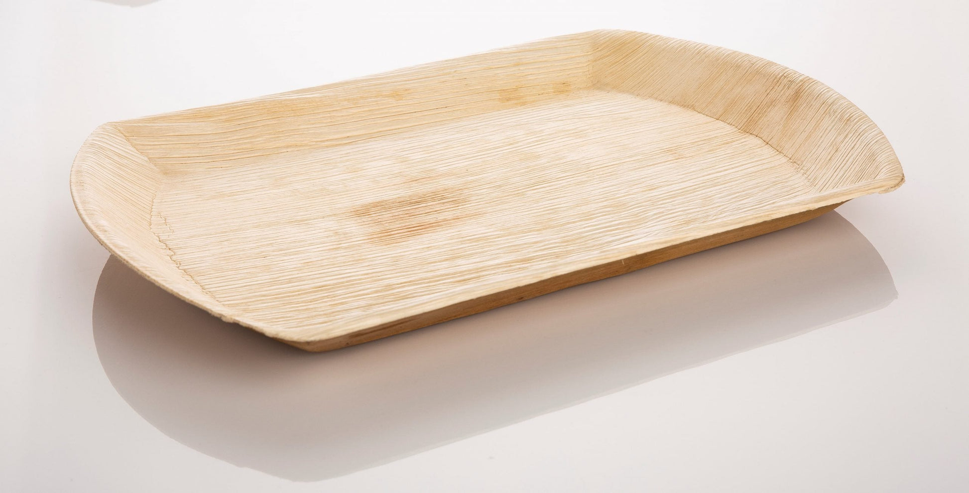 palm leaf tray is perfect as a serving tray