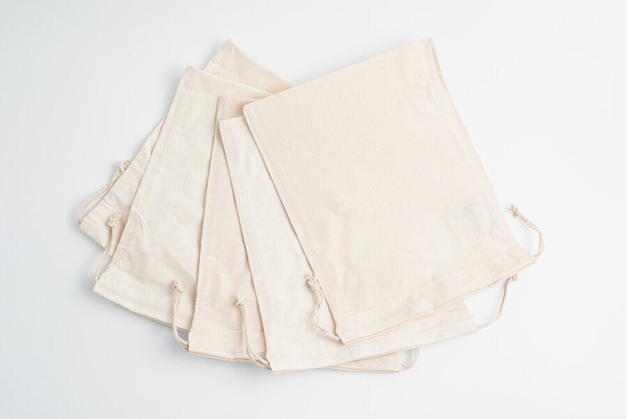 organic cotton bags for shopping of dry-goods, wholefoods and grocery.