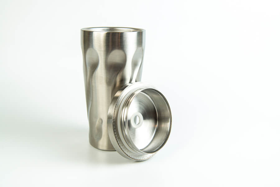 plastic-free stainless steel drinking cup