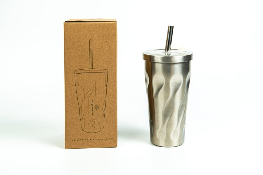 reusable smoothie cup without plastic lid